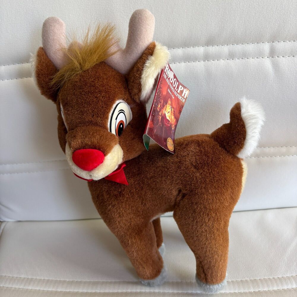 Vintage Applause Rudolph Red Nosed Reindeer Plush 11" Robert L May Tags